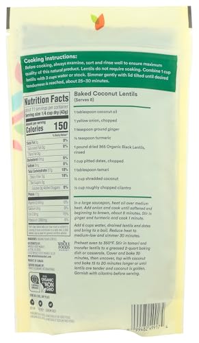 365 by Whole Foods Market, Organic Black Lentils, 16 Ounce - image 2