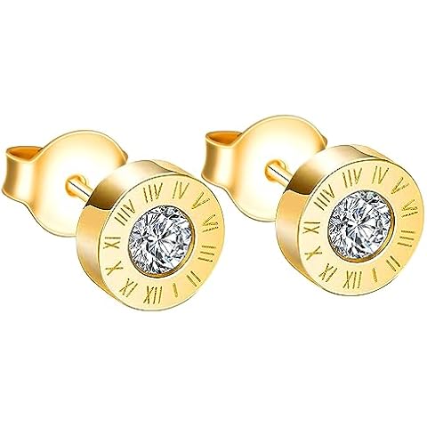 INFINIONLY Stainless Steel Rhinestone Earrings Cover
