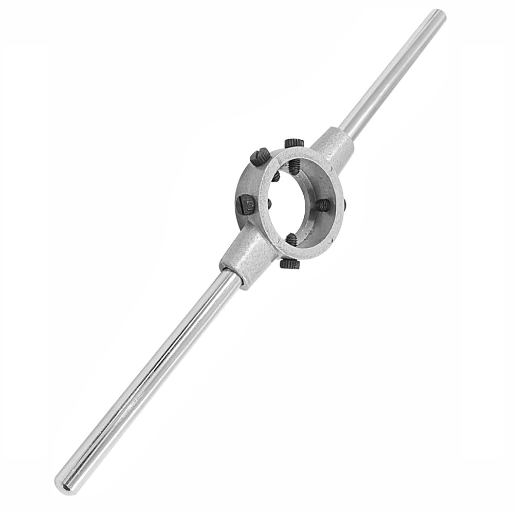 tooloflife Adjustable Die Wrench Handle Holder for M22-M26 (55mm OD) Round Dies, Zinc Alloy Heavy Duty Tool for Model Making Studio Equipment Assembly & Mechanical Threading