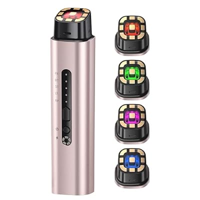 Microcurrent Facial Device - 5-in-1 Skin Tightening & Lifting Facial Machine - 5 Color Face Light Therapy Device - Professional Skin Care Tone Beauty Devices for Face, Neck, and Eye Area