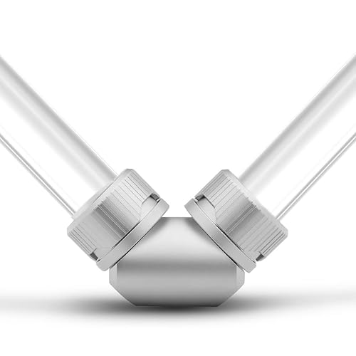 Miniatura 3 de EKWB EK-Quantum Torque Static 90 grados de ajuste, hembra a hembra, titanio satinado