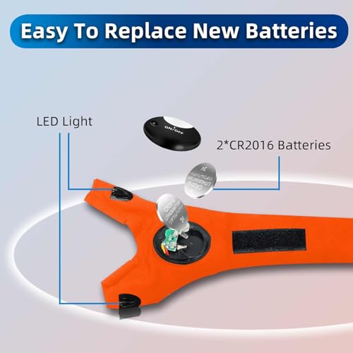 Image of MOIPEJO LED Flashlight Gloves, Gifts for Men Dad Him Boyfriend Husband, Cool Gadget Hands-Free Finger Lights for Camping Fishing Repairing, Fathers Day Christmas Birthday Gift-Orange