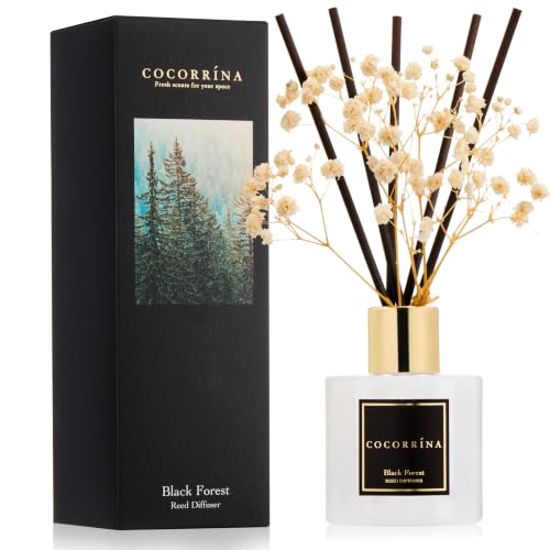 Image of COCORRINA Reed Diffuser - Black Forest 3.38 fl oz Reed Diffuser for Bedroom Bathroom Home Decor