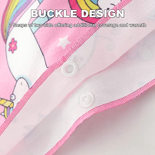 Lnztzol Hooded Beach Towel For Kids, Quick Dry Microfiber Towel Poncho For Toddlers 3 To 10 Years Boys Girls Hooded Bath/Pool/Beach Swim Cover Up With Hood (Pink Unicorns) #TOP4