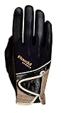 Roeckl Riding Gloves Madrid, Black-Gold, 6.5
