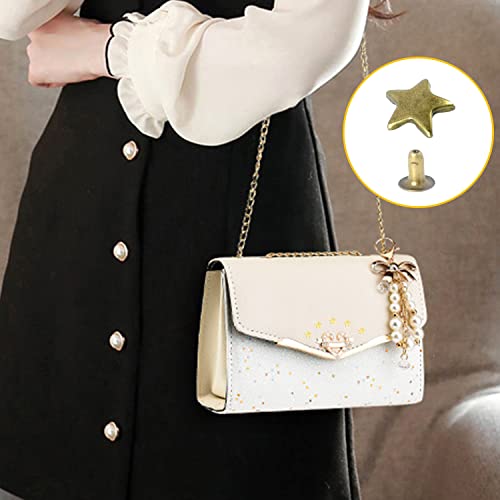 Coobigo GZ191 150Sets 12Mm Leather Rivets Star Cap Brass Rivets Studs Clothing Rivets thumb #5