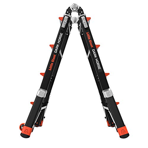 Little Giant Ladders, Dark Horse, M17, 9-15 foot, Multi-Position Ladder, Fiberglass, Type 1A, 300 lbs weight rating, (15147-001)