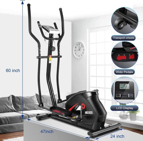 Funmily Elliptical Machine, Elliptical Machines For Home Use 390 Lbs Weight Capacity With 10 Resistance Levels, Elliptical Training Machines With Upgraded App &Lcd Monitor & Ipad Mount #TOP6