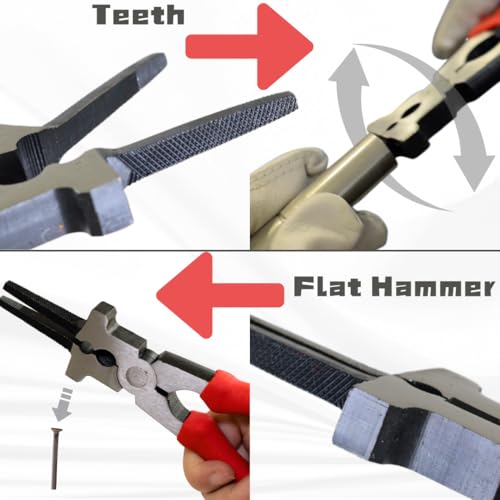 8" MIG Welding Pliers - Multi-Function, High Carbon Steel with Anti-Slip Plastic Insulated Handles, Professional MIG Welding Accessories and Tools, Affordable and Durable (Red) 4 8" MIG Welding Pliers - Multi-Function, High Carbon Steel with Anti-Slip Plastic Insulated Handles, Professional MIG Welding Accessories and Tools, Affordable and Durable (Red) - Image 4