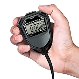 Stoppwatch, Stop -Uhren für Sportelektronische Digitale Sportstoppuhr Timer Single Row Display 2 Stopwatch Stop Watch for Sports Fitness (Black)