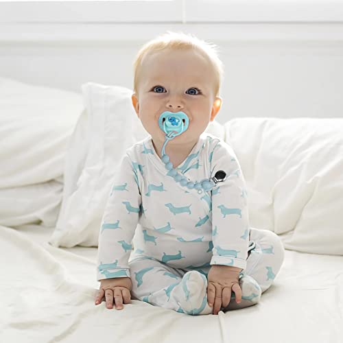 Silicone Pacifier Clip, 4 Pack Pacifier Clips for Boys and Girl, One-Piece Pacifier Holder Clips, Binky Clips for Teether Toys Birthday Christmas Shower Gift, Baby Essentials - Thumbnail 6