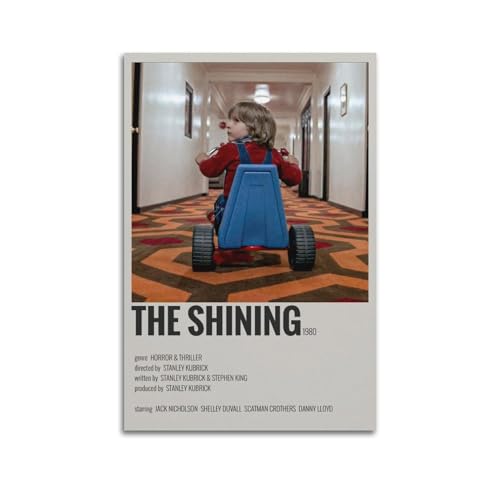 karn Póster de película de terror The Shining Poster Wall Art Canvas Posters Room Decorative Aesthetic Poster Print Decor Posters 12x18inch(30x45cm) Unframe-style