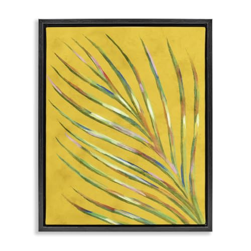Bold Yellow Palm Leaf Petals, 17 x 21 Inch Canvas in Floater Frame