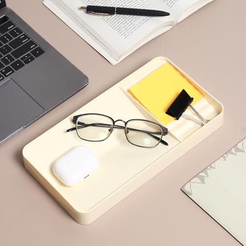Image of GadgetBite Desk Organiser Office Table Tray for Home Office Organizer Polyvinyl Chloride Desktop Tray for Office Home Stationery Pen Pencil Coins Notes Specs Earphone Cable Cord Gadget Accessories