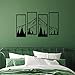 ruelen 4 Pcs Metal Mountain and Forest Wall Decorations Line Drawing Wall Art Minimalist Wall Decor Rustic Nature Home Wall Art Sculpture Office Living Room Bedroom