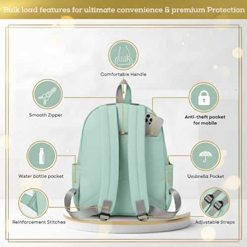 Image of VISMIINTREND College Backpack for Women, Girls |fits 13 Inch Laptop| Nylon Casual Daypack|Stylish Backpack|Bags for Tution | School | Travel |New Year Gifts