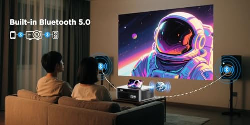 Image of (4K HDR10 /HLG, 2500 ANSI & HDMI ARC) TOPTRO Q12 Max Pro Projector 4K Ultra HD True Support, 1080p Native, Auto Focus Auto Keystone, Optical Audio Out, YouTube Hotstar Prime, Android 11 2GB RAM 32GB