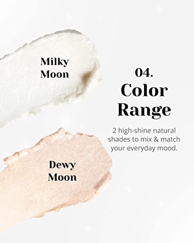 Glint Milky Moon Natural Glow Highlighter Stick - Radiance Enhancing Makeup - Highlighter Stick Add Glimmer To Your Makeup - Shiny Illuminator, Rich Pigment - Creamy Shiner Pigment By Lg Beauty #TOP4