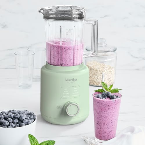 Martha Stewart 50oz Countertop Blender, 3 Speeds, 5 Presets, Honeydew Sage - Image 5