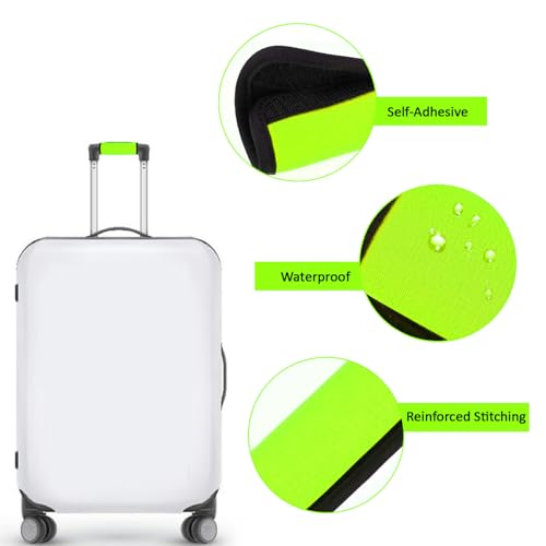 Image of 5 Pack Neoprene Luggage Handle Wraps - Soft Grip Covers for Suitcase, Carry-On & Backpacks - Travel Accessory & Colorful Baggage Identifier (5 Pack Green)