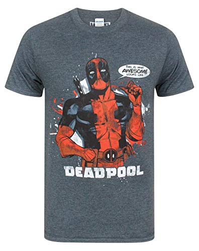 Deadpool Marvel This is What Awesome Looks Like Mens T-Shirt Charcoal M