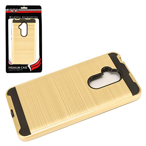 Z-Gen - For Alcatel 7 Phone 6062W, T-Mobile Revvl 2 Plus (2018), Revvl2 Plus 6062Z - Brushed Hybrid Case - Cs3 Gold #TOP5