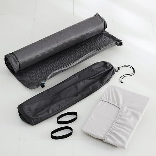 [ベルメゾン] 布団セット 2点 敷き布団 敷布団カバー 来客用 省スペースで収納できる セット グレー系