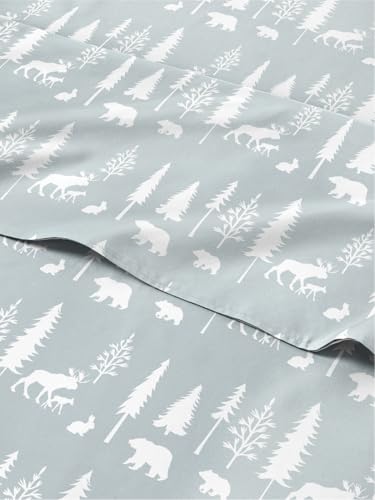 Twin XL Christmas Woodlands Sheet Set - Holiday Xmas Pattern Bedding Set - Deep Pockets - Snug Fit - 3 Piece - Wrinkle Free & Easy Care - Festive Winter - Holiday Sheets for Women, Men, Kids & Teens