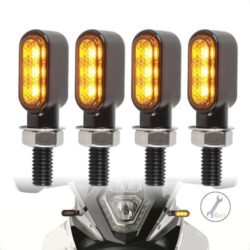 Luz trasera de moto de metal 12V con intermitentes para modificaciones 5