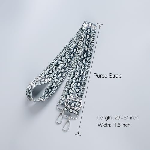 Image of chushui Silver Hardware Purse Strap,Replacement Crossbody Adjustable Shoulder Strap for Handbag Bag