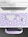 Pecfamly Large Aesthetic Cute Purple Keyboard and Mouse Computer Desk Desktop Pad Mat, Cute Purple Computer Mats for Desktop, Keyboard Mats for Desk (31.5