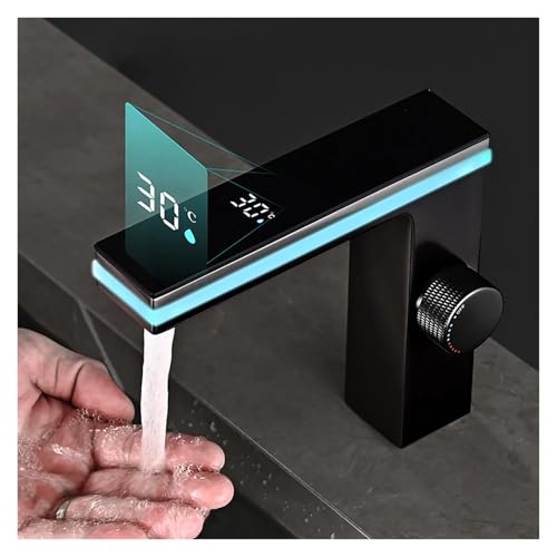 Grifo de lavabo con pantalla digital para controlar la temperatura del agua 7