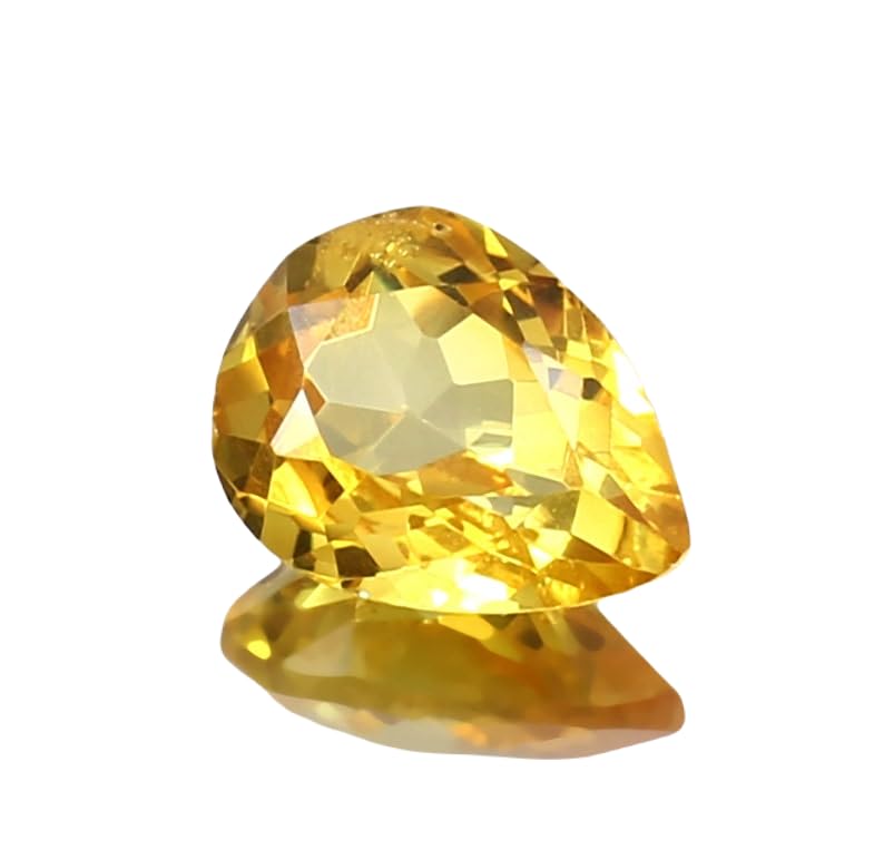 Saphir jaune de Ceylan naturel évitez les pierres ternes avec cette gemme poire 11x8mm