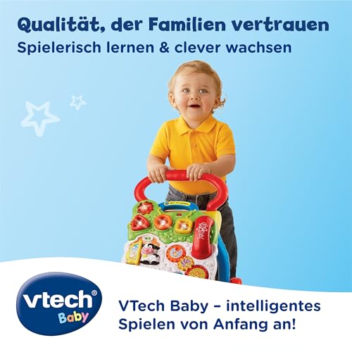 Vtech Spiel- und Laufwagen Special Edition I Interaktive Laufhilfe mit abnehmbarem Spielboard I Bunte Farben Musik Licht Sensor I Geschwindigkeit & Lautstärke regulierbar I 12–36 Monate