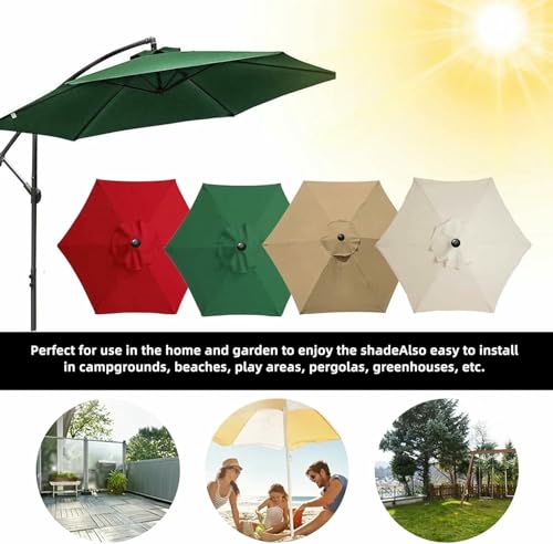 Toile de rechange pour parasol de table d'extérieur imperméable haute densité - 5