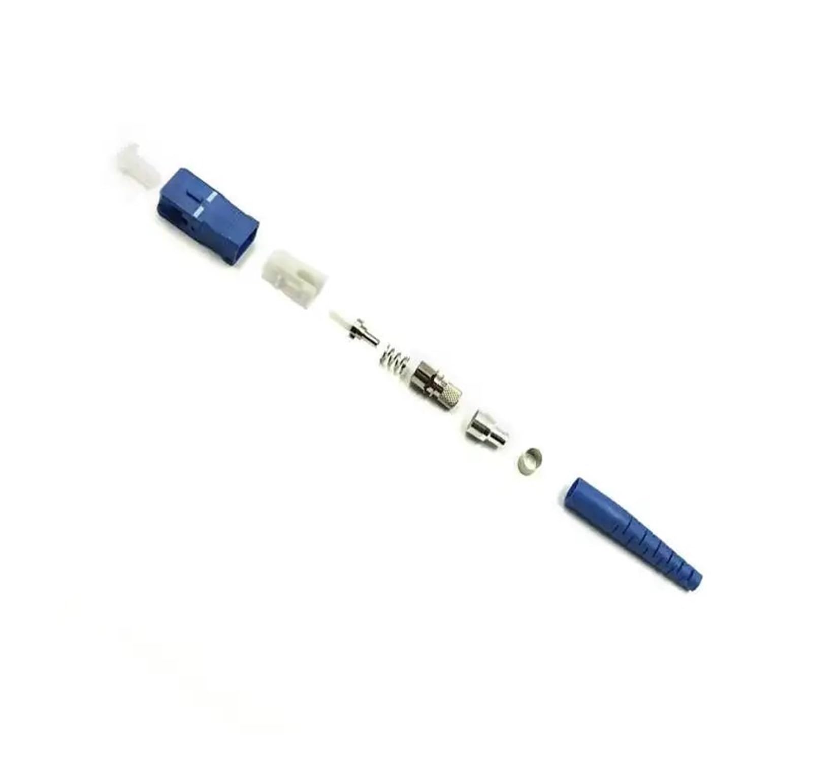 Kits de connecteurs de Fiber Optique SC, 200 pièces, SC/U 3.0mm 2.0mm Bleu for Partie de Cordon de raccordement, Accessoires FTTH avec Virole en céramique SM(3.0mm Non Assembled)