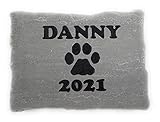 Sandblast Engraved Gray Stone Pet Memorial Headstone Grave Marker Dog Cat ndpp 6 inches to 8 inches