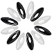 Ababalaya Black Hijab Pins (Set of 12) (Black+White)