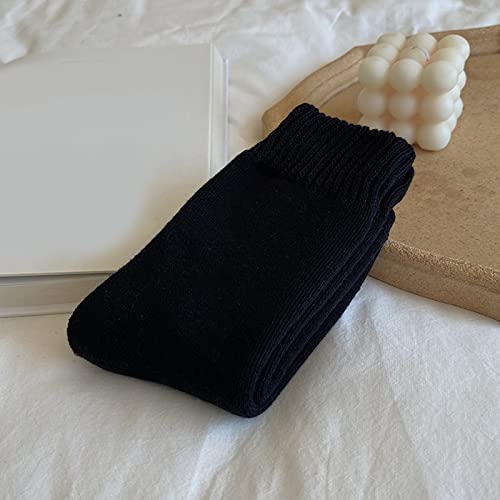Not Matching Socks Women Autumn And Winter Warm Thick Socks Solid Color Mid Tube Socks Mens Small Socks #TOP2