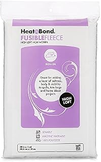 Heat'n Bond High Loft Iron-On Fusible Fleece-White 20"X36"