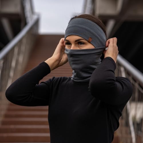 Conjunto de polaina y diadema gris para entrenamiento de mujer menique 3