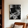 Vintage Vinyl Records Wall Art, Retro Black and White Music Decor, Classic Style, Aesthetic Home Decor for Living Room, Bedroom, Office, 12x Wrapped Canvas #2