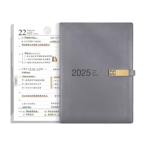 Planificateur quotidien 2025 avec un jour par page pour organisation et objectifs