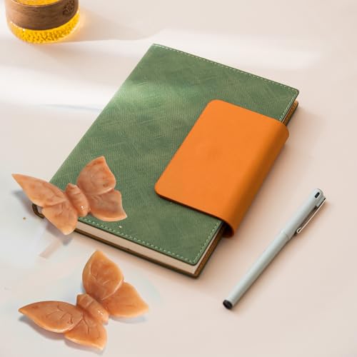 Estatua Mariposa de Calcita Naranja 3.3 pulg tallada a mano miniatura 4