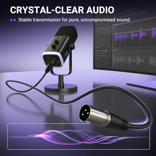 Image of FIFINE XLR Microphone Cable, 5.9ft Male to Female Mic Cord for Studio Recording, Balanced 3-Pin Cable Compatible with XLR Microphone for Podcast Streaming AM8, K688-L9C