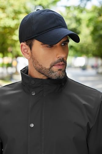 COOFANDY Men's Rain Jacket Waterproof Packable Raincoat Lightweight Rain Shell Hood Travel Golf Hiking Cycling Zip Pockets4