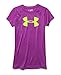 Under Armour Girls' Novelty Big Logo T-Shirt, Strobe/Fuel Green, Youth Large