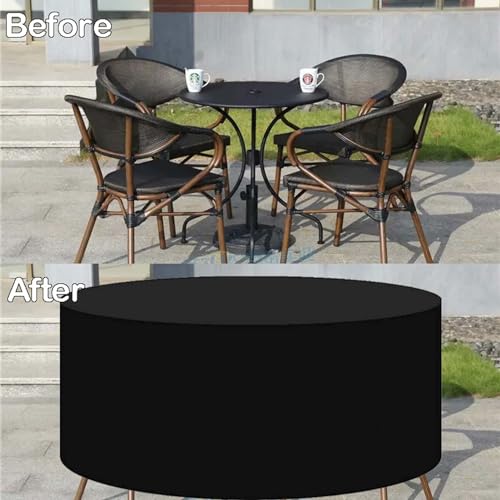 Housse table de jardin ronde 215x100 cm en Oxford 420D imperméable - 7
