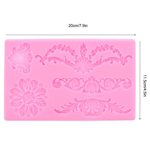 Molde de silicona con flores en relieve para repostería miniatura 6