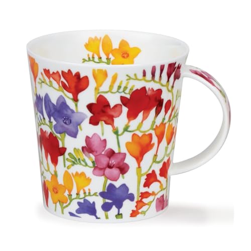 Image of Dunoon Lomond Floral Fiesta Freesia Fine Bone China Floral Mug